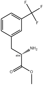 METHYL (2S)-2-AMINO-3-[3-(TRIFLUOROMETHYL)PHENYL]PROPANOATE 结构式