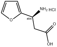 (S)-3-AMINO-3-(2-FURYL)-PROPANOIC ACID HYDROCHLORIDE 结构式