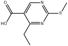 4-ETHYL-2-METHYLSULFANYL-PYRIMIDINE-5-CARBOXYLIC ACID 结构式