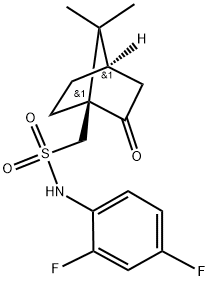 1-((((2,4-DIFLUOROPHENYL)AMINO)SULFONYL)METHYL)-7,7-DIMETHYLBICYCLO[2.2.1]HEPTAN-2-ONE 结构式