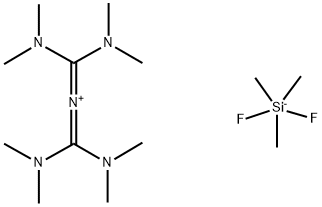 1,1,3,3-TETRAKIS(DIMETHYLAMINO)-2-AZOALLENE DIFLUORO(TRIMETHYL)SILICATE 结构式