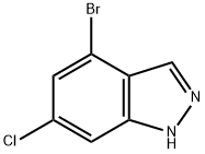 4-BROMO-6-CHLORO-1H-INDAZOLE 结构式
