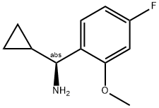 (1S)Cyclopropyl(4-fluoro-2-methoxyphenyl)methylamine 结构式