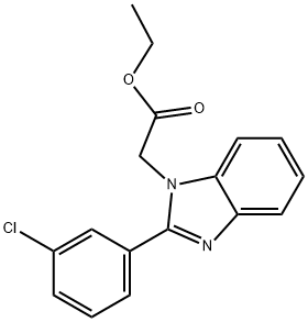 [2-(3-Chloro-phenyl)-benzoimidazol-1-yl]-acetic acid ethyl ester 结构式