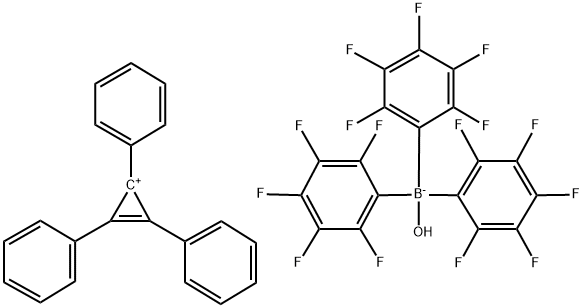 Triphenylcyclopropenylium Tris(pentafluorophenyl) hydroxyborate 结构式