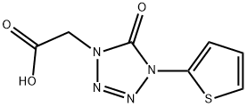 (5-OXO-4-THIEN-2-YL-4,5-DIHYDRO-1H-TETRAZOL-1-YL)ACETIC ACID 结构式