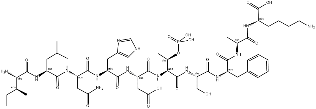 H2N-ILNHD(PT)SFAK-OH 结构式