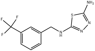 N-[3-(TRIFLUOROMETHYL)BENZYL]-1,3,4-THIADIAZOLE-2,5-DIAMINE 结构式