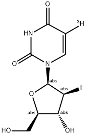 2'-FLUORO-2'-DEOXYARABINOFURANOSYL-URACIL, [5-3H]- 结构式