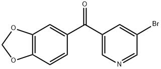 3-Bromo-5-[3,4-(methylenedioxy)benzoyl]pyridine 结构式