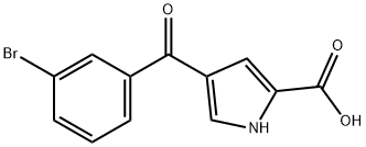 4-(3-BROMOBENZOYL)-1H-PYRROLE-2-CARBOXYLIC ACID 结构式