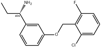(1S)-1-(3-[(6-Chloro-2-fluorophenyl)methoxy]phenyl)propylamine 结构式