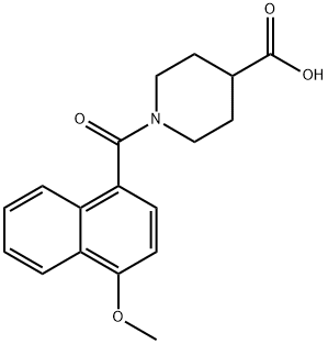 1-(4-METHOXY-1-NAPHTHOYL)PIPERIDINE-4-CARBOXYLIC ACID 结构式
