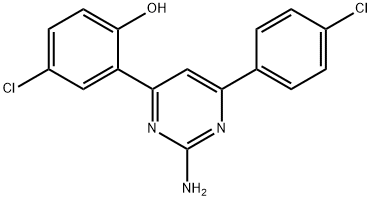 2-(2-AMINO-6-(4-CHLOROPHENYL)PYRIMIDIN-4-YL)-4-CHLOROPHENOL 结构式