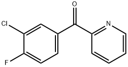 2-(3-CHLORO-4-FLUOROBENZOYL)PYRIDINE 结构式