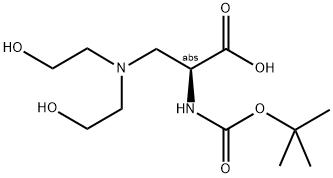 Boc-beta-N,N-diethanolamino-L-Ala 结构式