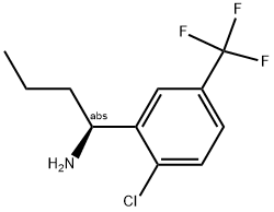 (1S)-1-[2-CHLORO-5-(TRIFLUOROMETHYL)PHENYL]BUTYLAMINE 结构式