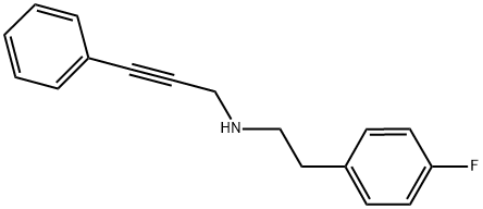 N-(2-(4-FLUOROPHENYL)ETHYL)-3-PHENYLPROP-2-YN-1-AMINE 结构式