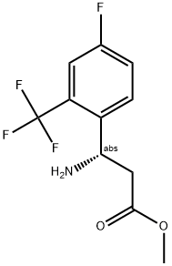 METHYL (3S)-3-AMINO-3-[4-FLUORO-2-(TRIFLUOROMETHYL)PHENYL]PROPANOATE 结构式