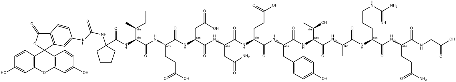 FITC-LC-IEDNEYTARQG 结构式