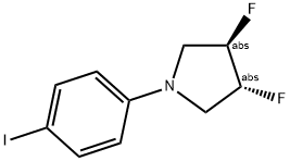 (3R,4R)-3,4-DIFLUORO-1-(4-IODOPHENYL)PYRROLIDINE 结构式