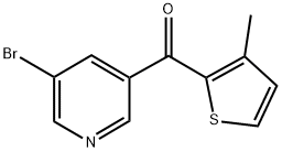 3-BROMO-5-(3-METHYL-2-THENOYL)PYRIDINE 结构式