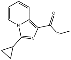 3-CYCLOPROPYL-IMIDAZO[1,5-A]PYRIDINE-1-CARBOXYLIC ACID METHYL ESTER 结构式