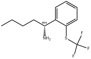 (1R)-1-[2-(TRIFLUOROMETHYLTHIO)PHENYL]PENTYLAMINE 结构式