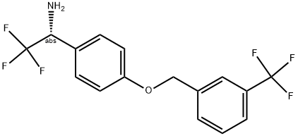 (1R)-2,2,2-TRIFLUORO-1-(4-([3-(TRIFLUOROMETHYL)PHENYL]METHOXY)PHENYL)ETHYLAMINE 结构式