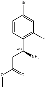 METHYL (3S)-3-AMINO-3-(4-BROMO-2-FLUOROPHENYL)PROPANOATE 结构式