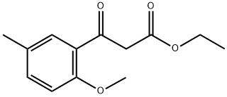 Ethyl 2-methoxy-5-methyl-β-oxobenzenepropanoate 结构式