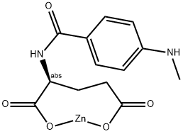 4-N-METHYLAMINOBENZOYLGLUTAMIC ACID ZINC SALT 结构式