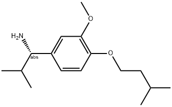 (1S)-1-[3-METHOXY-4-(3-METHYLBUTOXY)PHENYL]-2-METHYLPROPYLAMINE 结构式