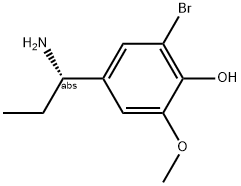 4-((1S)-1-AMINOPROPYL)-2-BROMO-6-METHOXYPHENOL 结构式