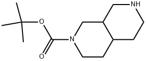 TERT-BUTYL OCTAHYDRO-2,7-NAPHTHYRIDINE-2(1H)-CARBOXYLATE 结构式