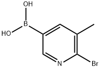 2-溴-3-甲基-5-吡啶硼酸 结构式