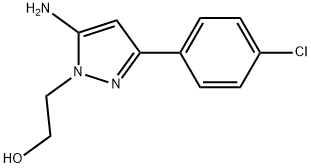 2-[5-AMINO-3-(4-CHLOROPHENYL)-1H-PYRAZOL-1-YL]ETHANOL 结构式