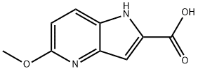 5-甲氧基-1氢-吡咯[3,2-B]吡啶-2-甲酸 结构式