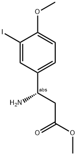 METHYL (3S)-3-AMINO-3-(3-IODO-4-METHOXYPHENYL)PROPANOATE 结构式