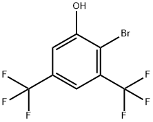 2-溴-3,5-双(三氟甲基)苯酚 结构式