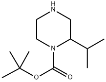 2-ISOPROPYL-PIPERAZINE-1-CARBOXYLIC ACID TERT-BUTYL ESTER 结构式