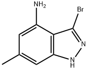 4-Amino-3-bromo-6-methylindazole 结构式