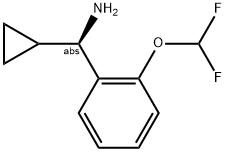 (1R)[2-(DIFLUOROMETHOXY)PHENYL]CYCLOPROPYLMETHYLAMINE 结构式