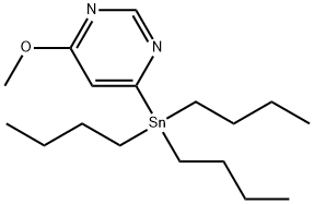 4-甲氧基-6-(三丁基锡基)嘧啶 结构式