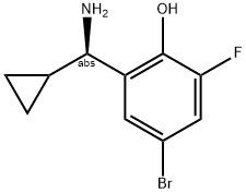 2-((1R)AMINOCYCLOPROPYLMETHYL)-4-BROMO-6-FLUOROPHENOL 结构式