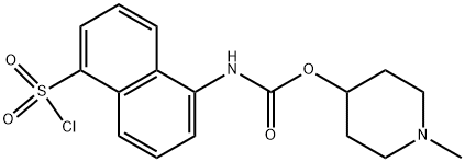 (5-CHLOROSULFONYL-NAPHTHALEN-1-YL)-CARBAMIC ACID 1-METHYL-PIPERIDIN-4-YL ESTER 结构式