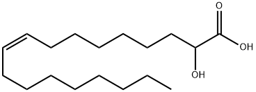 2(R,S)-羟基-9(Z)-十八烯酸 结构式