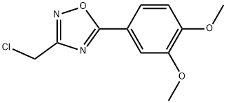 3-(CHLOROMETHYL)-5-(3,4-DIMETHOXYPHENYL)-1,2,4-OXADIAZOLE 结构式