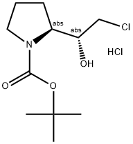 1-BOC-2(S)-(2-CHLORO-1(R)-HYDROXYETHYL)PYRROLIDINE HCL 结构式