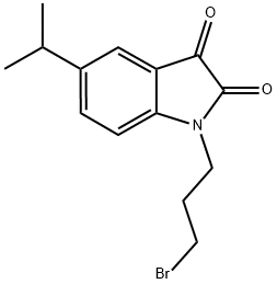1-(3-BROMOPROPYL)-5-ISOPROPYL-1H-INDOLE-2,3-DIONE 结构式